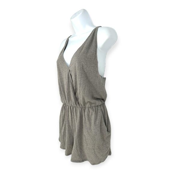 Victoria's Secret PINK | Med | Heather Gray Ultra-Soft Plunge Crossover Romper - Picture 3 of 7